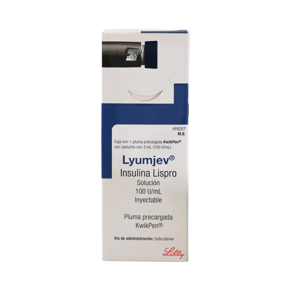 Lyumjev 100 UI / 3 ml Insulina Lispro 1 ud Jeringas prellenadas