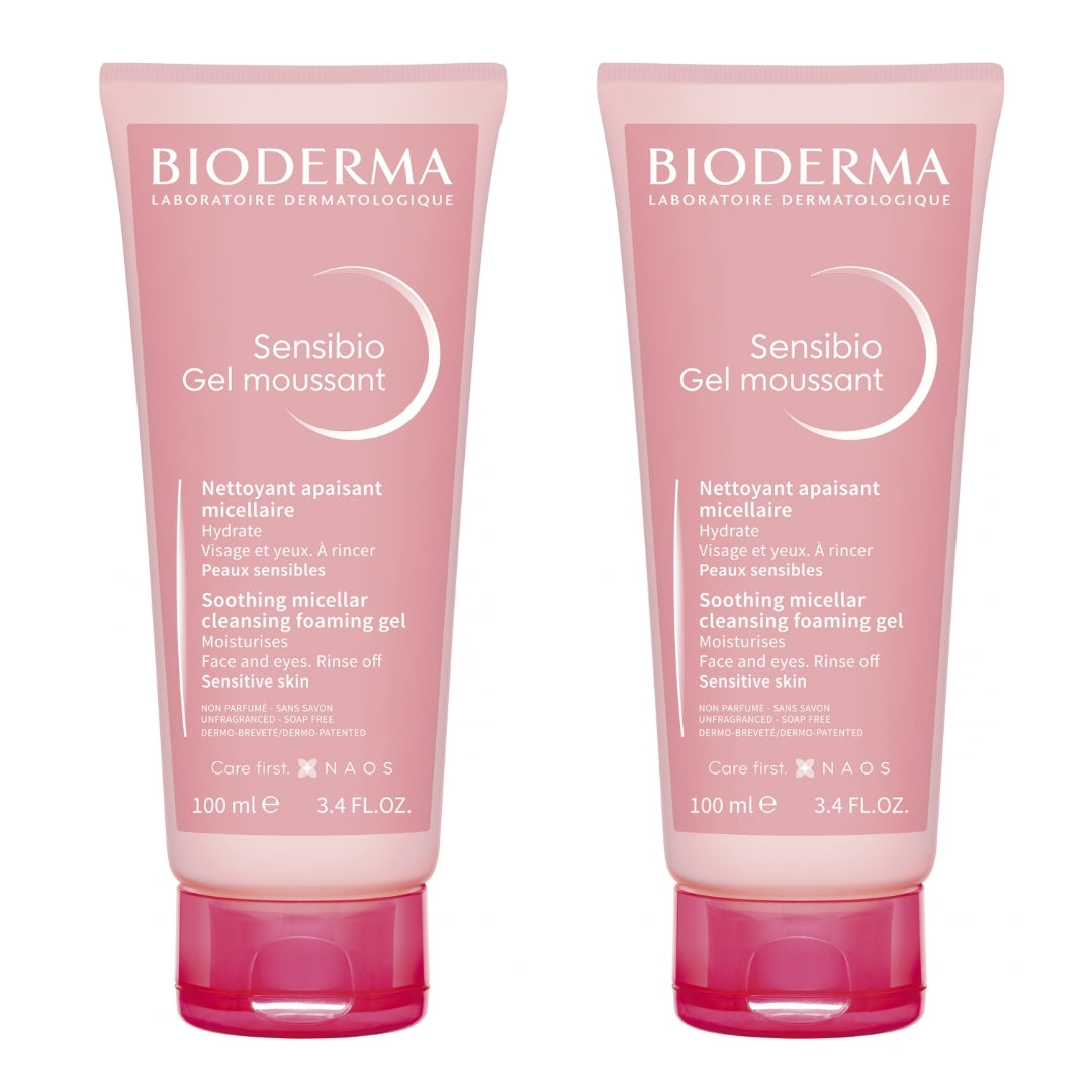 Bioderma Sensibio Gel Moussant 2 Pack (100 ml)
