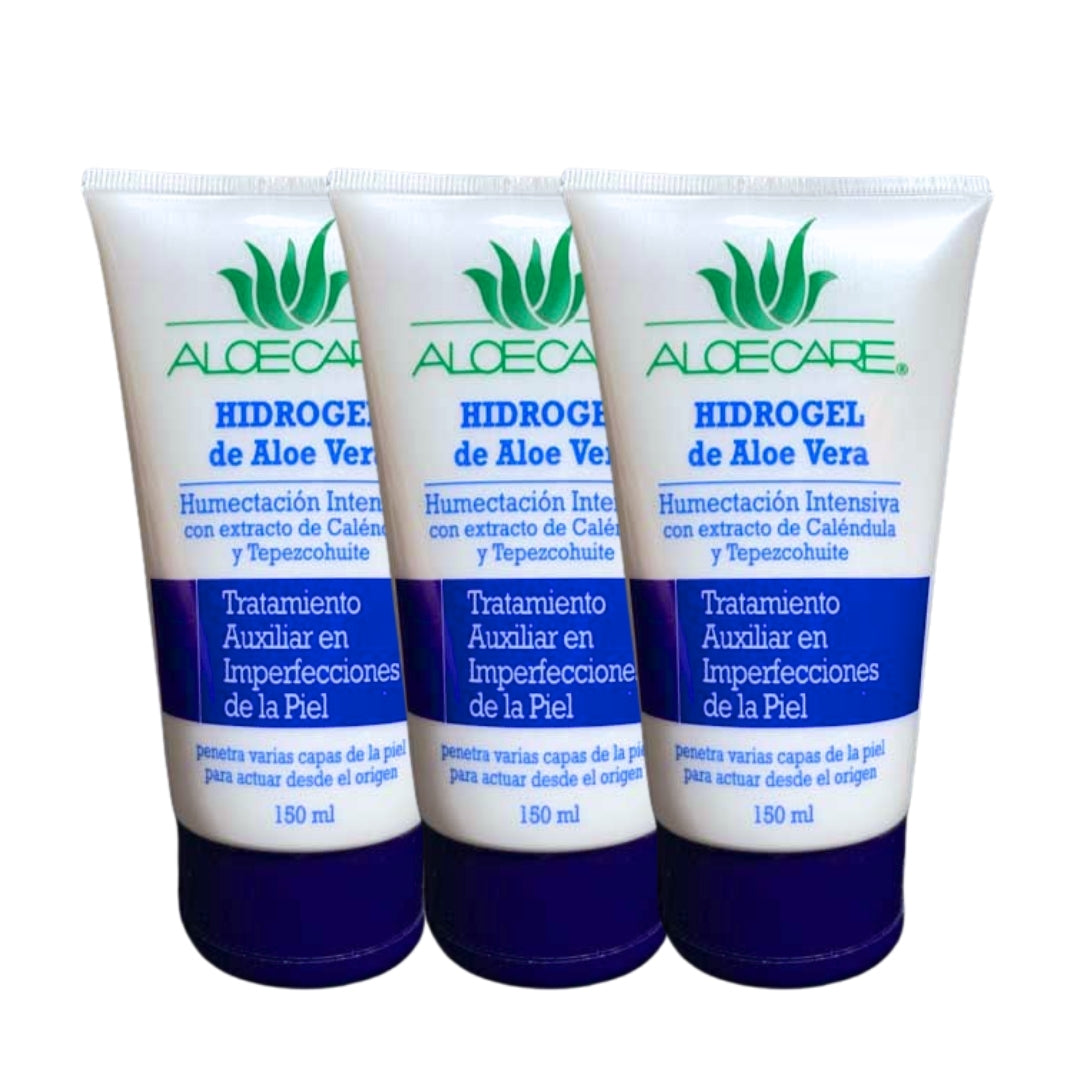 Aloecare 3pack Hidrogel Aloe Vera/anti-imperfecciones (150 ml c/u)
