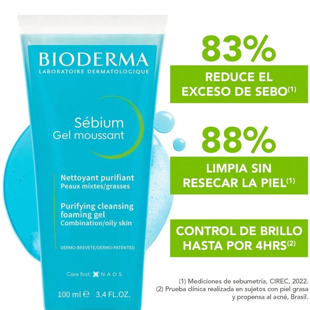 Bioderma Sebium Gel Moussant Piel Mixta a Grasa (100 ml)