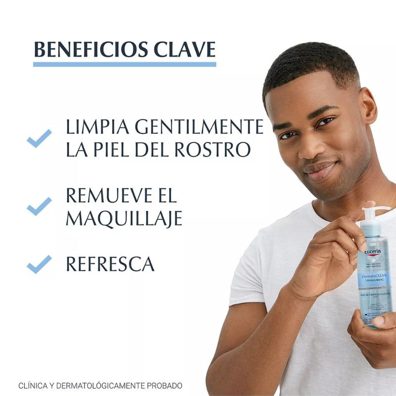 Eucerin Dermatoclean Gel Limpiador Facial para piel normal a mixta (200 ml)