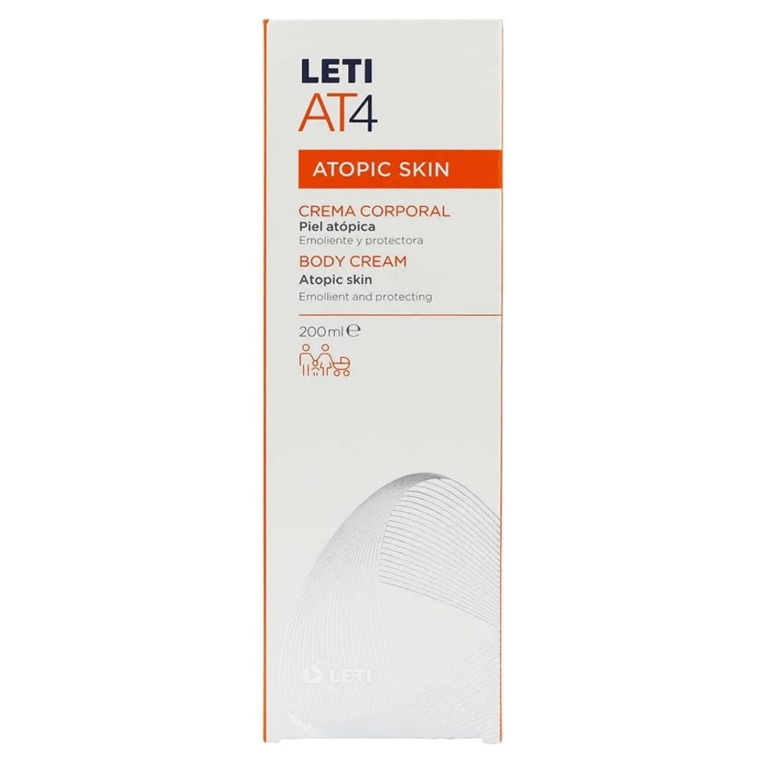 Leti AT4 Crema Corporal Piel Atopica Emoliante y Protectora (200 ml)