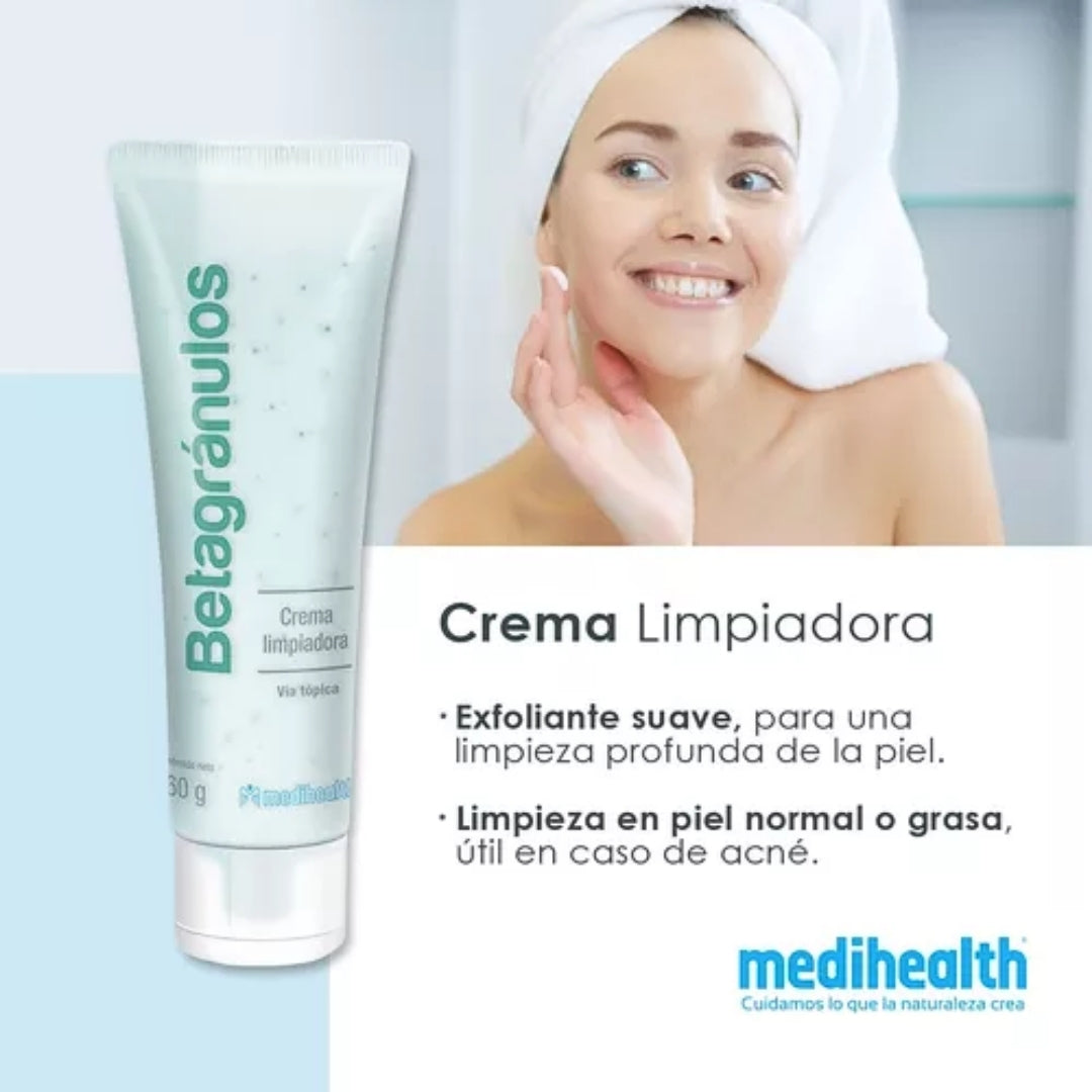 Medihealth Crema/ Limpiadora Facial Betagranulos (60 gr)