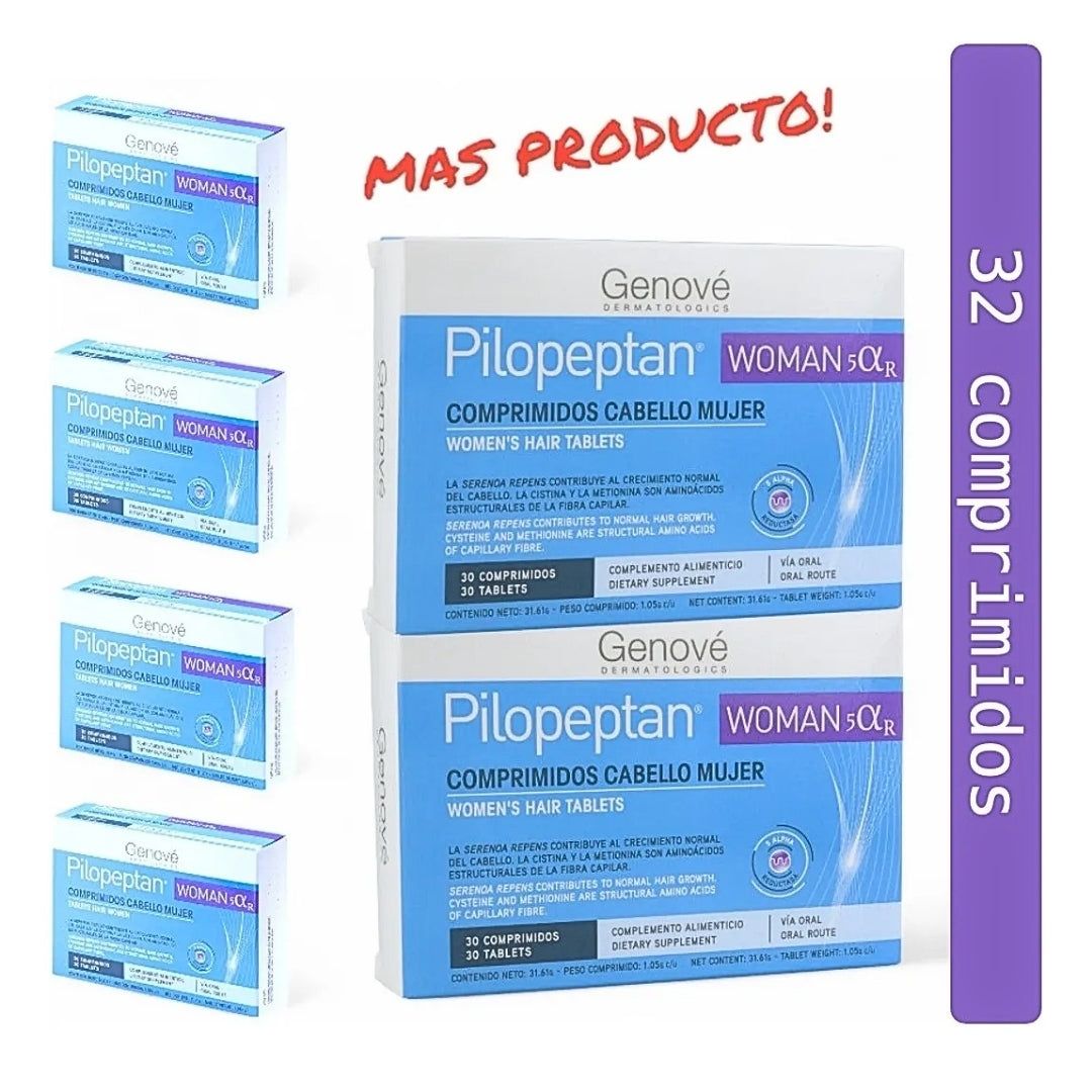 Pilopeptan Woman 5 Alfa R Anticaída (para Mujer) 32 comprimidos