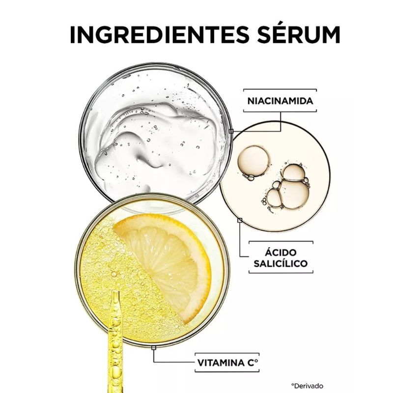 Tres Kit Garnier Express Aclara Serum +crema +gel Con Vitamina C