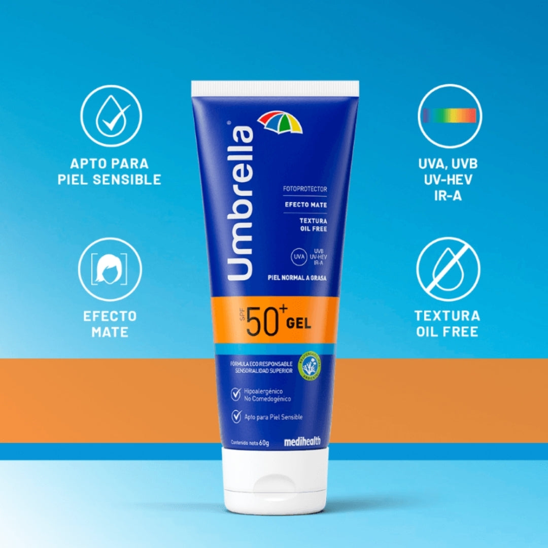 Umbrella Gel Spf5 50+ 60g, Piel Normal Y Grasa Efecto Mate