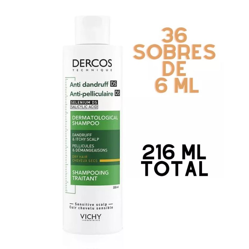 Shampoo Vichy Dercos Anticaspa 216 Ml Recibe 36 Sobres