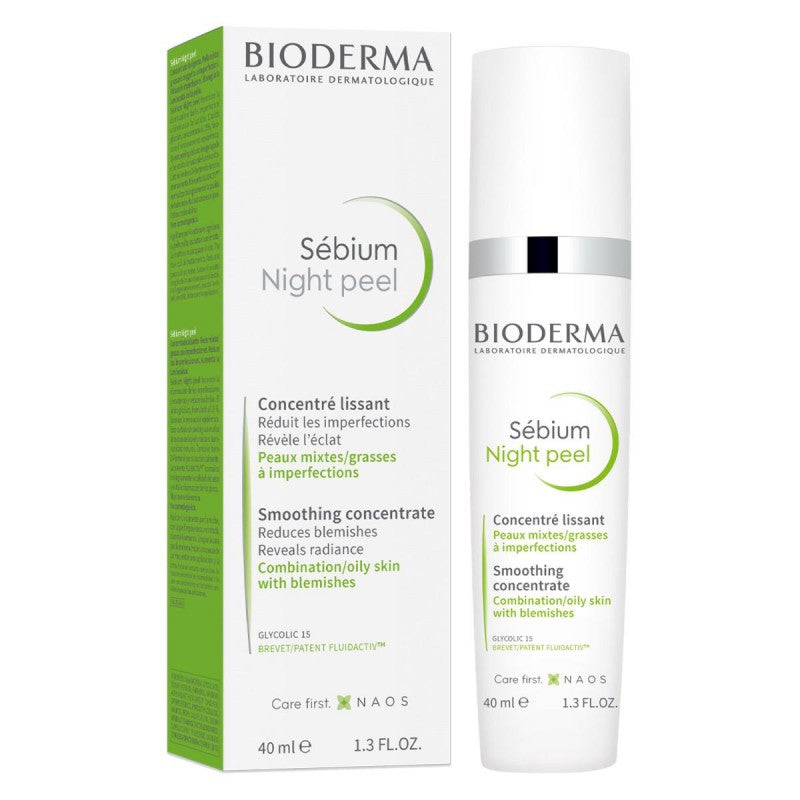 Bioderma Sébium Night Peel, Peeling De Alta Tolerancia, 40ml Tipo De Piel Mixta