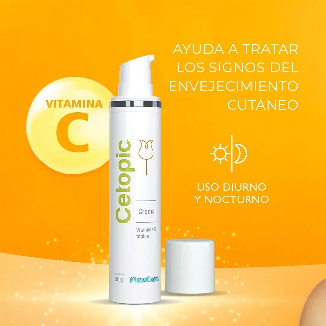 Cetopic Crema Antienvejecimiento Con Vitamina C Tópica (50 gr)