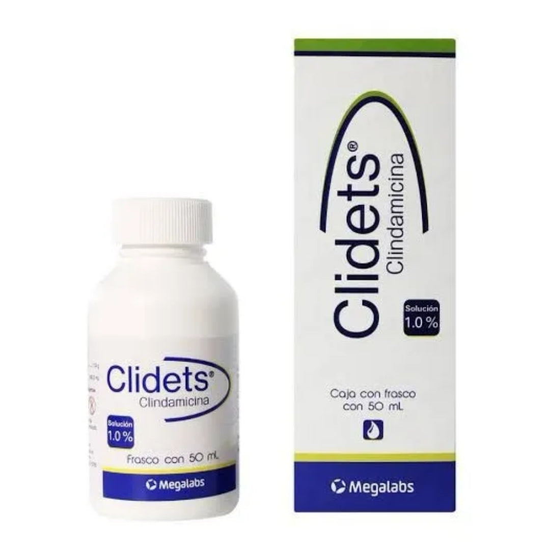 Clidets Clindamicina Solución 1.0% Anti Imperfecciones 50 Ml Todo Tipo De Piel Día/noche