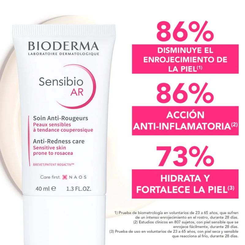 Crema calmante Bioderma Sensibio AR 40 ml - cuidado antienrojecimiento hidratante