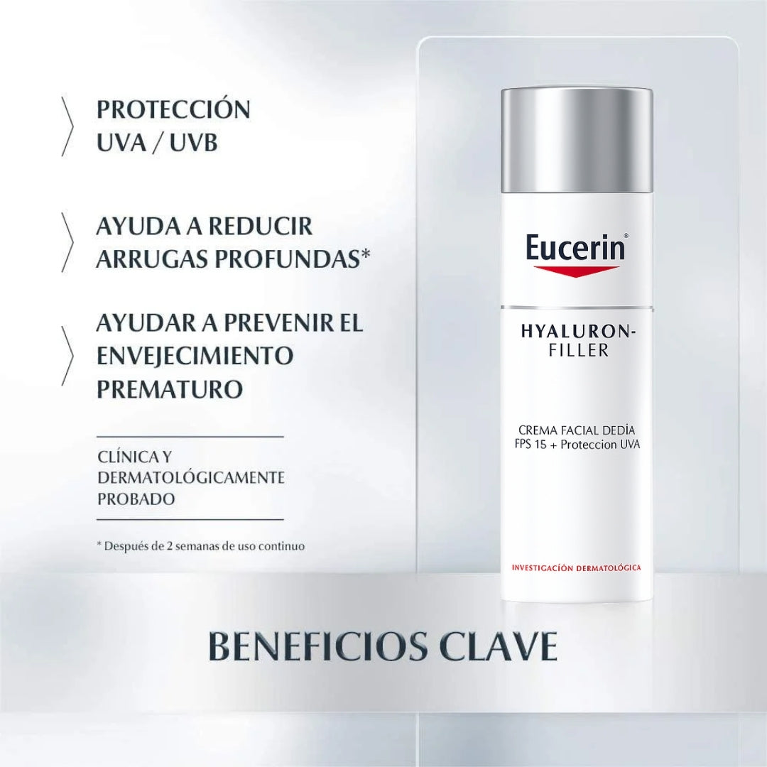 Euceri Hyaluron Filler Anti Edad Crema Facial Spf 15+  (50 ml)