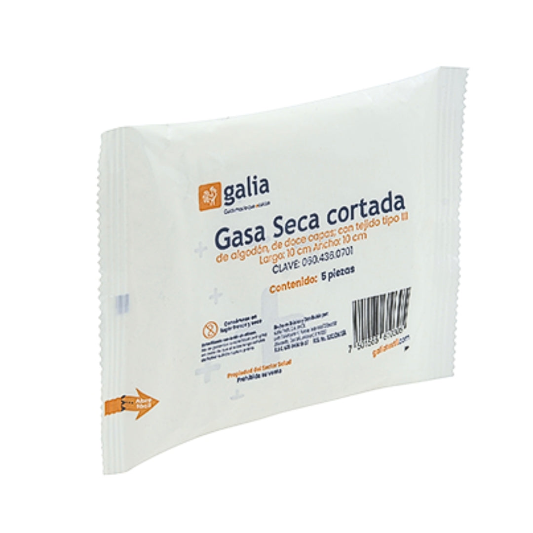Gasa Seca Cortada (5 pzas)
