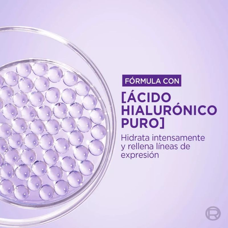 Kit L'Oréal Paris Revitalift Ácido Hialurónico: Sérum rellenador facial Crema día Gel limpiador 3 piezas Hidrata intensamente y rellena líneas de expresión aprobado por dermatólogos skin care
