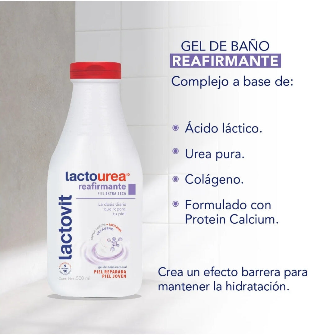 Lactovit Lactourea Reafirmante, Gel de baño (500ml)