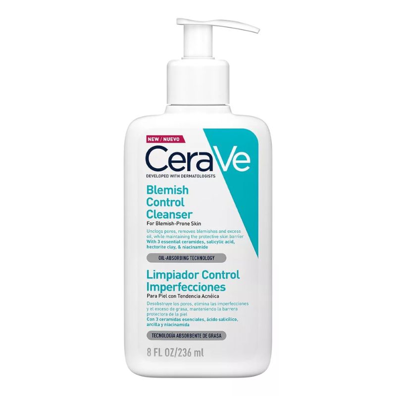 Limpiador Cerave Control Imperfecciones Para Piel Con Tendencia Acnéica De Todas Las Edades De Dia Y Noche 236ml