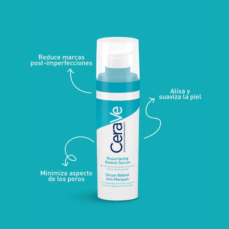 Serum Cerave Retinol Anti Marcas Con 3 Ceramidas 30ml Tipo De Piel Grasa